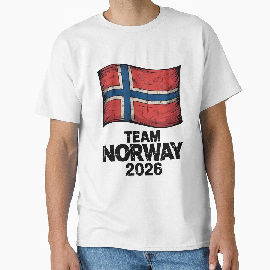 Team Norway 2026  Soccer Fan T-Shirt V7 by DBWStudios Unisex T-shirt, Sweatshirt, Hoodie, Long Sleeve Tee - T-Shirt, Sweatshirt, Hoodie