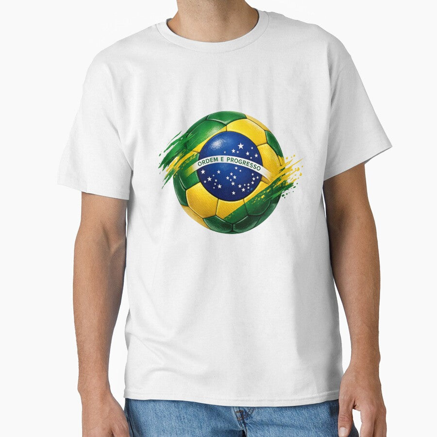 Brazil Soccer Flag Design  World Cup Football Fan Graphic by RolMerch Unisex T-shirt, Sweatshirt, Hoodie, Long Sleeve Tee - T-Shirt, Sweatshirt, Hoodie