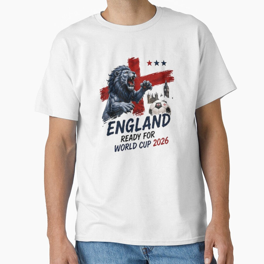 England Ready for World Cup 2026 by Pixanova Unisex T-shirt, Sweatshirt, Hoodie, Long Sleeve Tee - T-Shirt, Sweatshirt, Hoodie