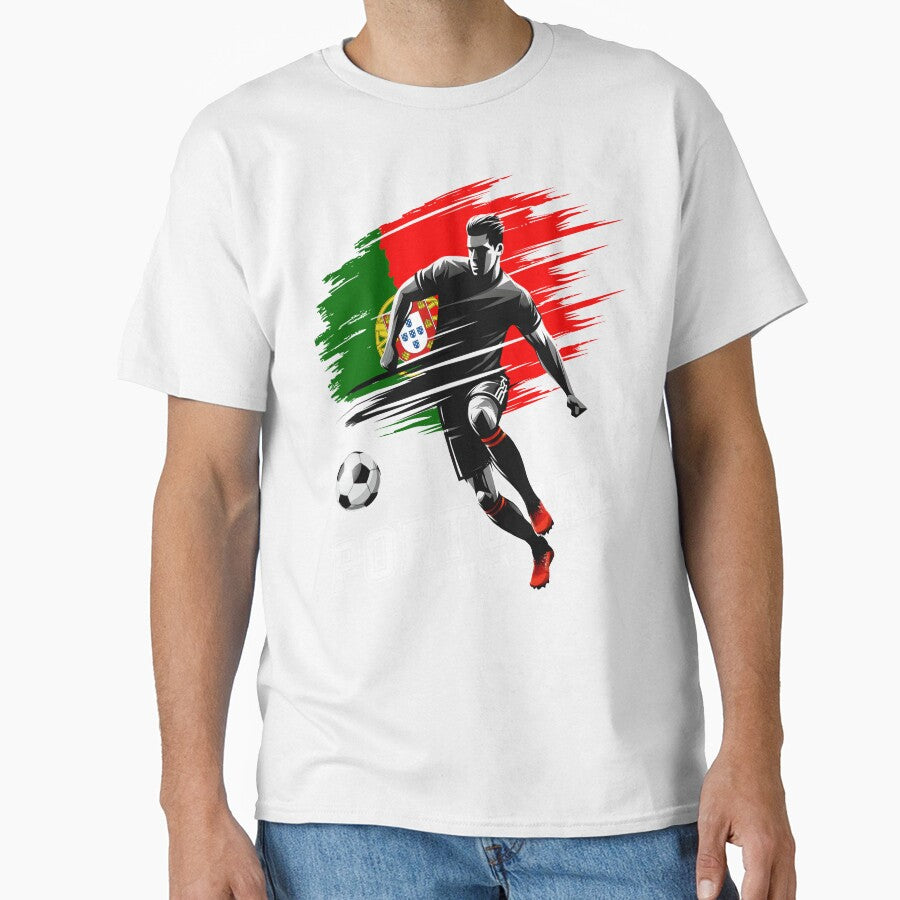 Football Soccer Portugal Portuguese Flag Banner Player by Infinitee8hirts Unisex T-shirt, Sweatshirt, Hoodie, Long Sleeve Tee - T-Shirt, Sweatshirt, Hoodie