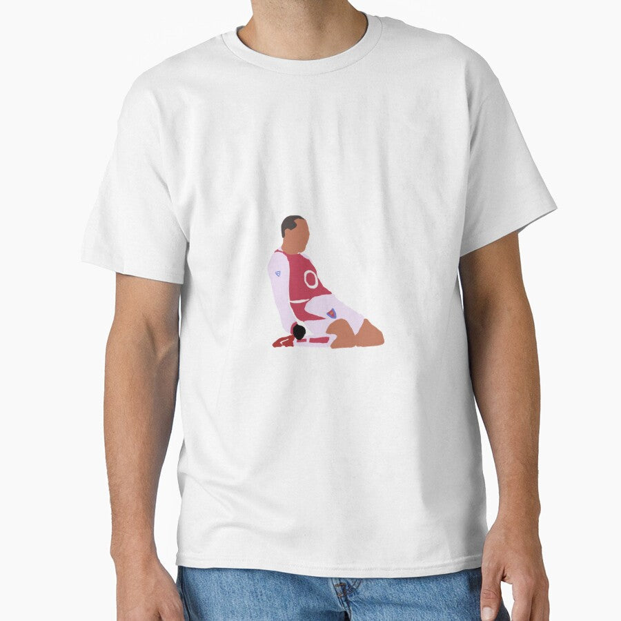 Thierry Henry Iconic Goal Celebration by CostaCollective Unisex T-shirt, Sweatshirt, Hoodie, Long Sleeve Tee - T-Shirt, Sweatshirt, Hoodie