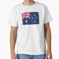 Australia Flag With Text (On Black) by STUDIO-72 Unisex T-shirt, Sweatshirt, Hoodie, Long Sleeve Tee - T-Shirt, Sweatshirt, Hoodie