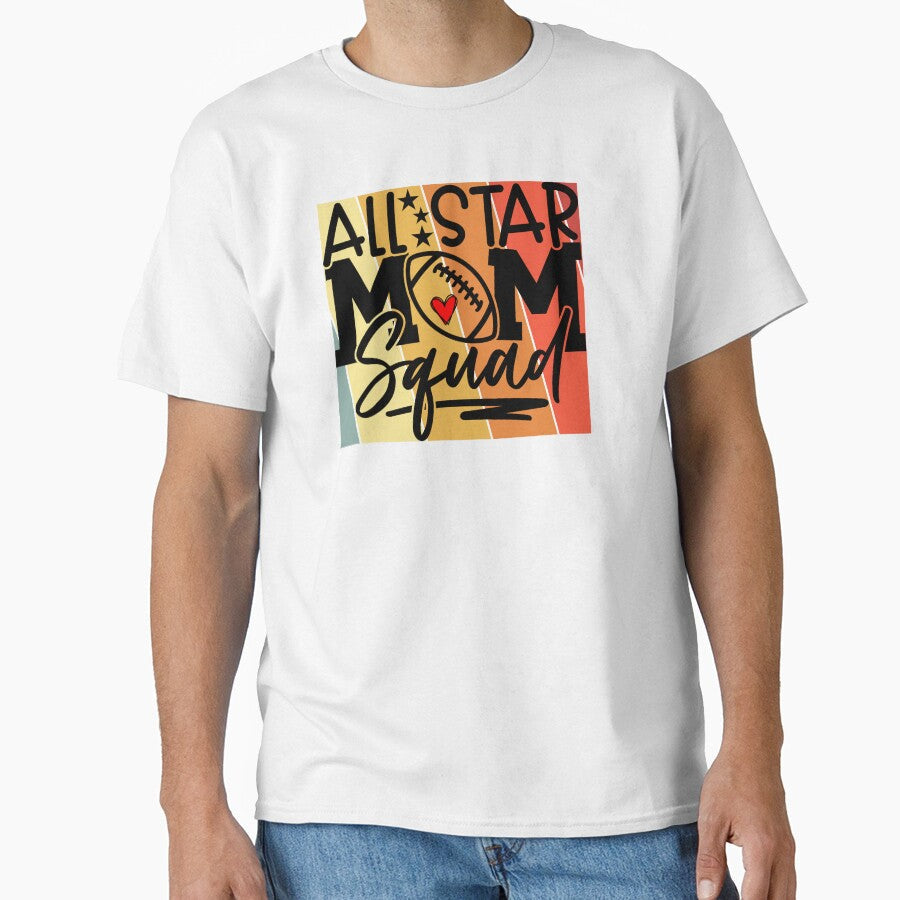 All star  football mom squad vintage design by Moussa  Sussi Unisex T-shirt, Sweatshirt, Hoodie, Long Sleeve Tee - T-Shirt, Sweatshirt, Hoodie