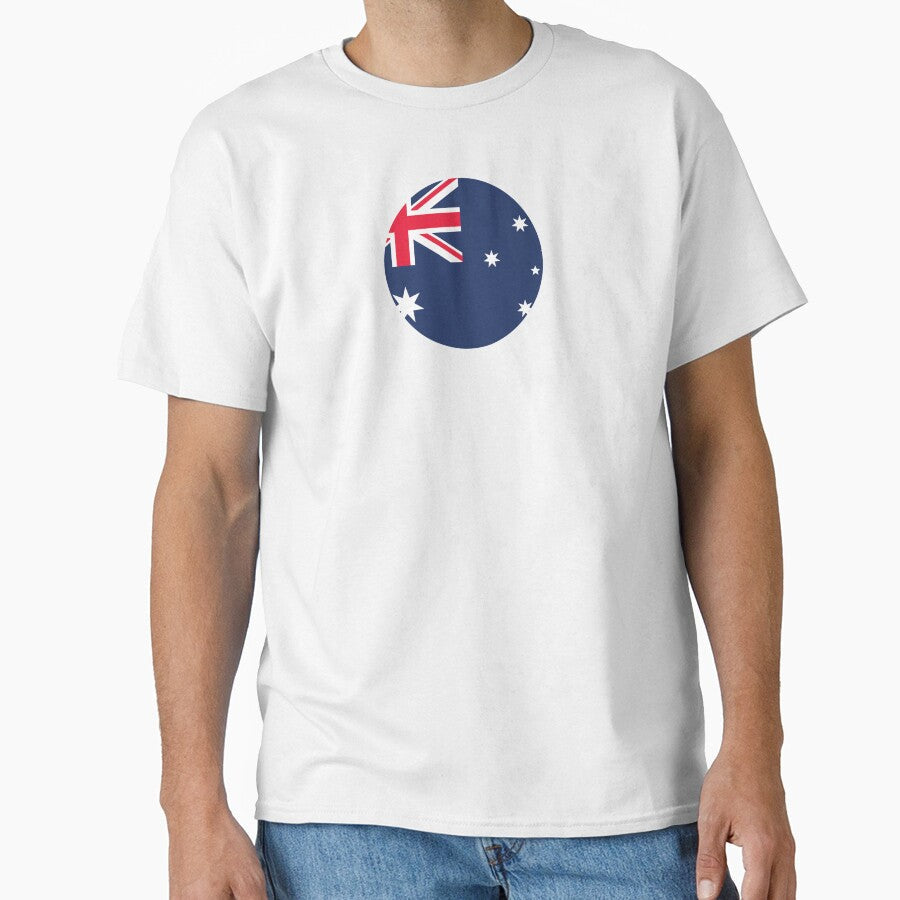 Australia Circle Flag (On Black) by STUDIO-72 Unisex T-shirt, Sweatshirt, Hoodie, Long Sleeve Tee - T-Shirt, Sweatshirt, Hoodie