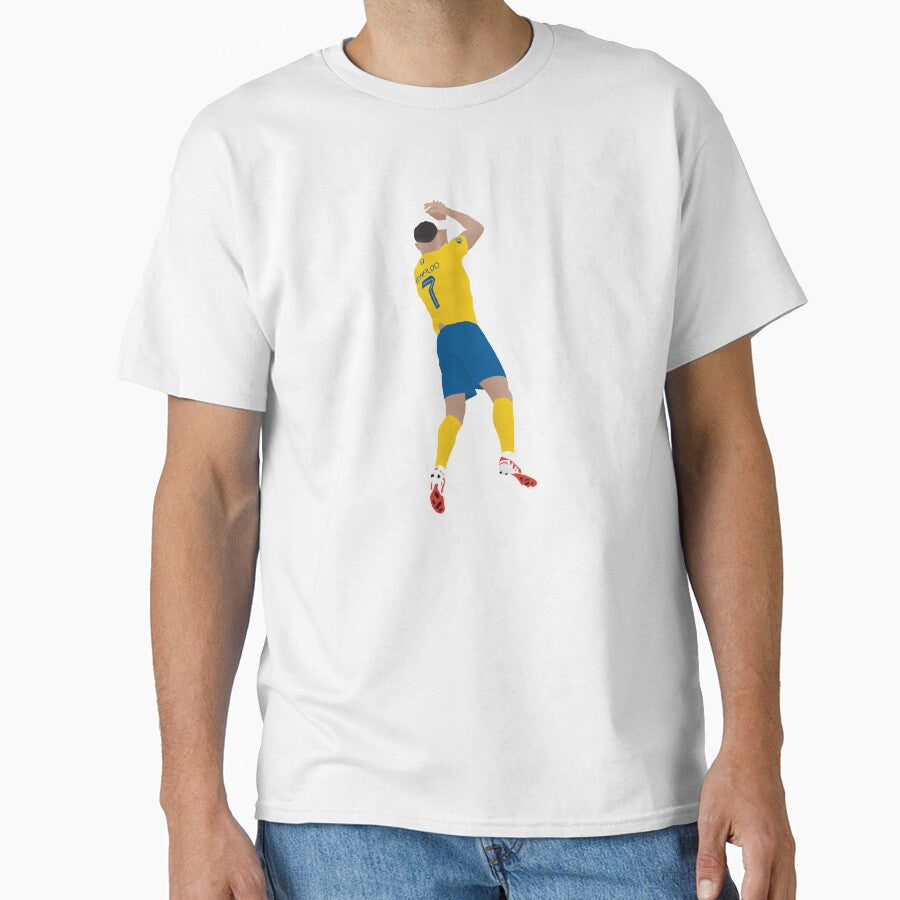 Cristiano Ronaldo Celebration al-Nassr Drawing by thalisons Unisex T-shirt, Sweatshirt, Hoodie, Long Sleeve Tee - T-Shirt, Sweatshirt, Hoodie