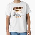 Germany Football Fixtures T-Shirt  Group E Schedule Shirt by The Hairy Melon Unisex T-shirt, Sweatshirt, Hoodie, Long Sleeve Tee - T-Shirt, Sweatshirt, Hoodie