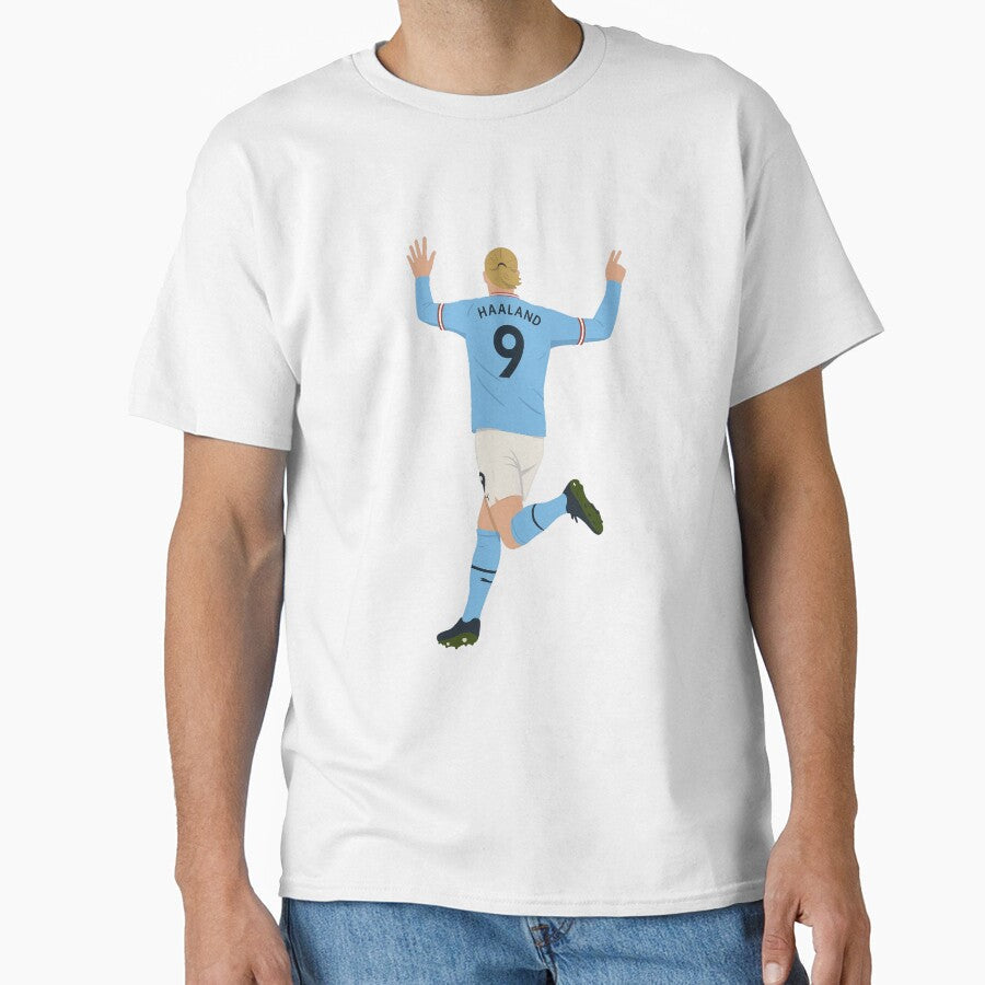Erling Haaland Goal Celebration Sticker by Enea Kelo Unisex T-shirt, Sweatshirt, Hoodie, Long Sleeve Tee - T-Shirt, Sweatshirt, Hoodie
