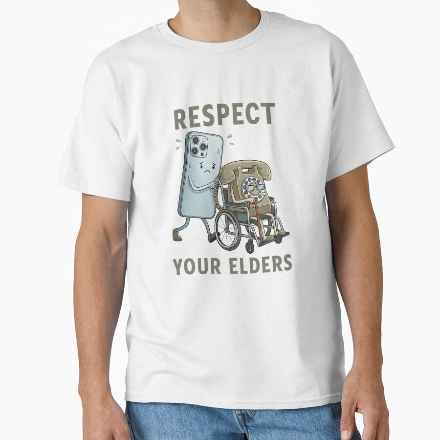 Respect Your Elders Retro by Arigatoura Unisex T-shirt, Sweatshirt, Hoodie, Long Sleeve Tee - T-Shirt, Sweatshirt, Hoodie