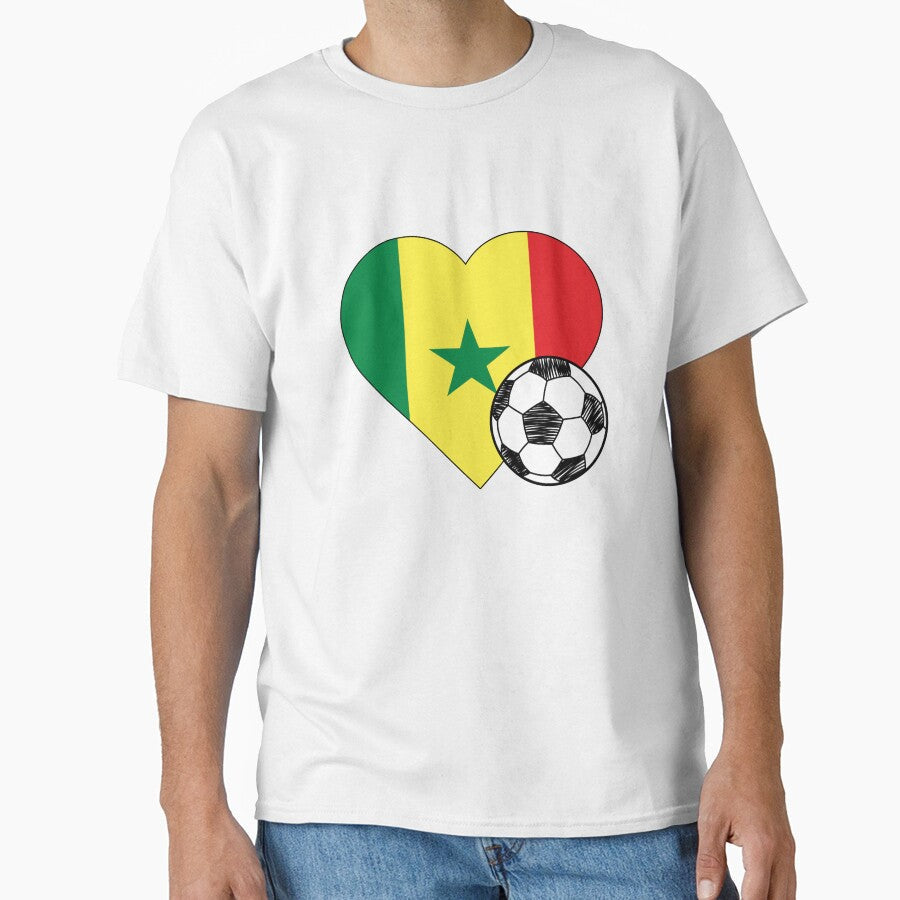 Senegal Soccer Heart Design by FinalScoreClub Unisex T-shirt, Sweatshirt, Hoodie, Long Sleeve Tee - T-Shirt, Sweatshirt, Hoodie