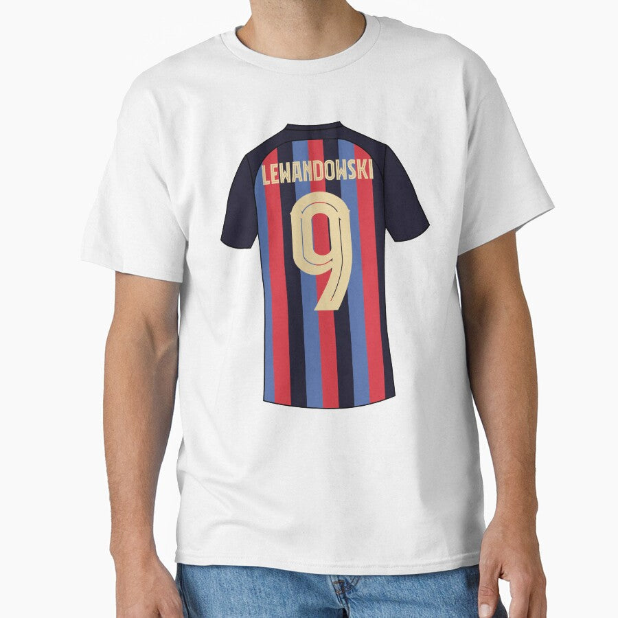 Robert Lewandowski barcelona football jersey number 9 by Justtrendytees Unisex T-shirt, Sweatshirt, Hoodie, Long Sleeve Tee - T-Shirt, Sweatshirt, Hoodie