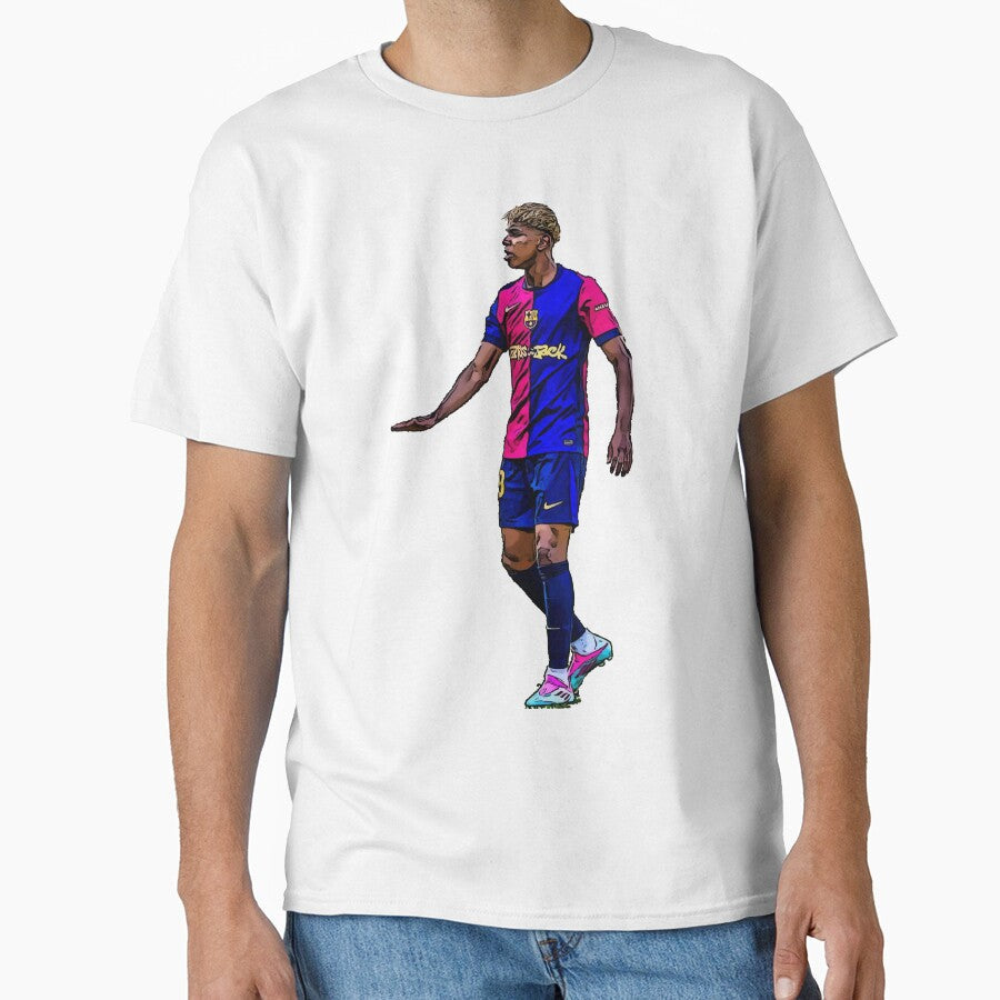 Lamine Yamal comic Style. FC Barcelona. Design 3 by ocusido Unisex T-shirt, Sweatshirt, Hoodie, Long Sleeve Tee - T-Shirt, Sweatshirt, Hoodie