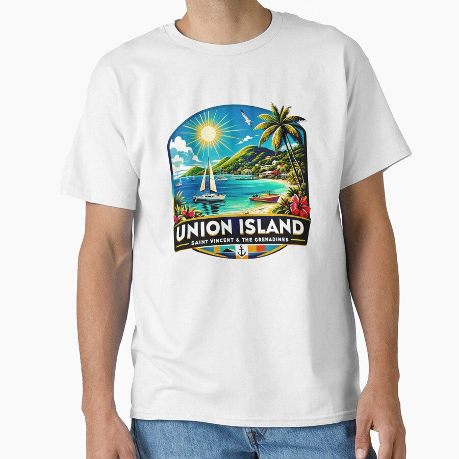 Union Island - Saint Vincent & the Grenadines by Myra365Art Unisex T-shirt, Sweatshirt, Hoodie, Long Sleeve Tee - T-Shirt, Sweatshirt, Hoodie