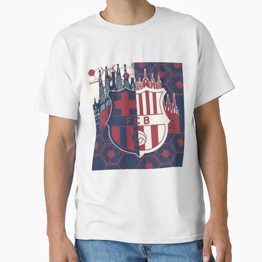 Barcelona - Football Fan Design by SPORT NATION ART Unisex T-shirt, Sweatshirt, Hoodie, Long Sleeve Tee - T-Shirt, Sweatshirt, Hoodie