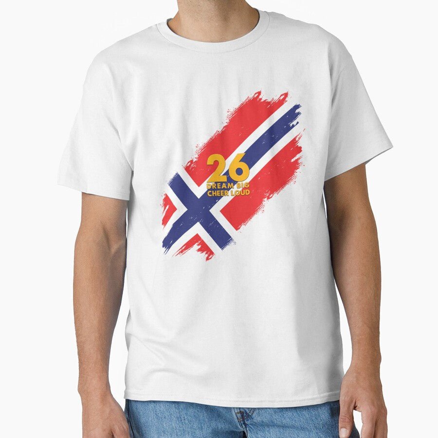 Norway Football 2026 Dream Big Cheer Loud by BananaPrint Unisex T-shirt, Sweatshirt, Hoodie, Long Sleeve Tee - T-Shirt, Sweatshirt, Hoodie