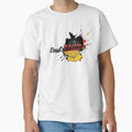 Germany silhouette black red gold with Germany lettering by Ecmoprints Unisex T-shirt, Sweatshirt, Hoodie, Long Sleeve Tee - T-Shirt, Sweatshirt, Hoodie