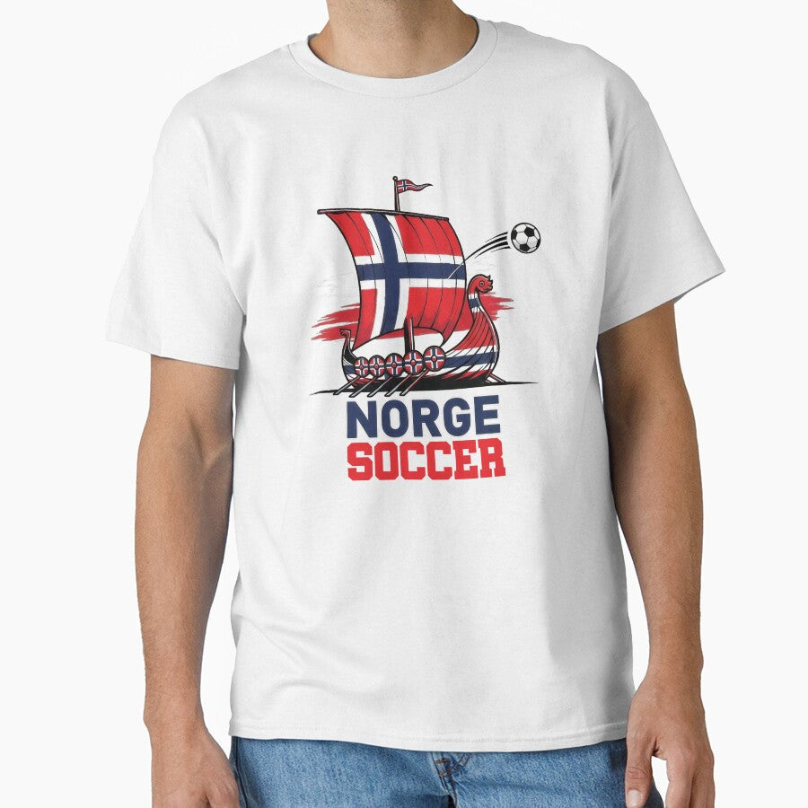 Norway Viking Longship Soccer Tee by Majorprint Unisex T-shirt, Sweatshirt, Hoodie, Long Sleeve Tee - T-Shirt, Sweatshirt, Hoodie
