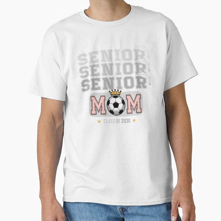 Proud Mom Graduation 2030 Soccer by QuiteOrbit Unisex T-shirt, Sweatshirt, Hoodie, Long Sleeve Tee - T-Shirt, Sweatshirt, Hoodie