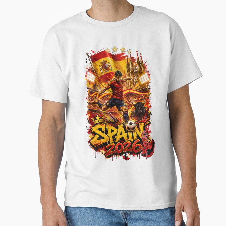 Spain Football 2026 Graffiti Art - Spanish Soccer Merch ver 1 by CosmicNook1 Unisex T-shirt, Sweatshirt, Hoodie, Long Sleeve Tee - T-Shirt, Sweatshirt, Hoodie