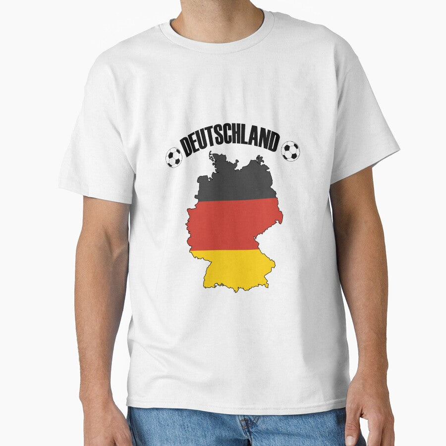 Deutschland Football Map - German Flag Soccer Ball by TravelScientist Unisex T-shirt, Sweatshirt, Hoodie, Long Sleeve Tee - T-Shirt, Sweatshirt, Hoodie