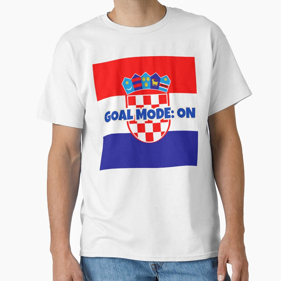 Croatia Soccer Fan Design  GOALMODE: ON Football Collection by LovelyHappyGift Unisex T-shirt, Sweatshirt, Hoodie, Long Sleeve Tee - T-Shirt, Sweatshirt, Hoodie