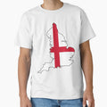 Outline of England Overlaid With the St. Georges Cross by taiche Unisex T-shirt, Sweatshirt, Hoodie, Long Sleeve Tee - T-Shirt, Sweatshirt, Hoodie