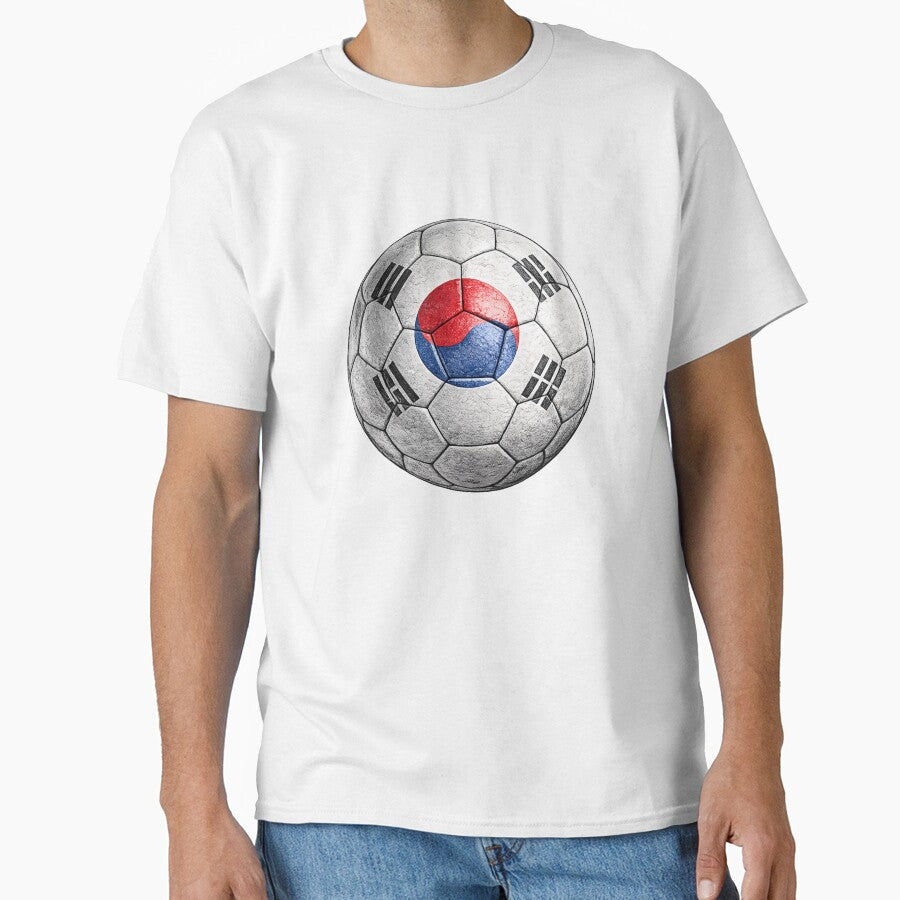 South Korea Football Flag Design by redsharkuk Unisex T-shirt, Sweatshirt, Hoodie, Long Sleeve Tee - T-Shirt, Sweatshirt, Hoodie