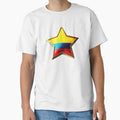 Colombia Pride - Shiny Patriotic Star Flag Design by Highlandkings Unisex T-shirt, Sweatshirt, Hoodie, Long Sleeve Tee - T-Shirt, Sweatshirt, Hoodie