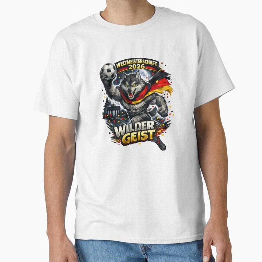 German Wolf Football Fan Shirt by Retro Arabica Unisex T-shirt, Sweatshirt, Hoodie, Long Sleeve Tee - T-Shirt, Sweatshirt, Hoodie