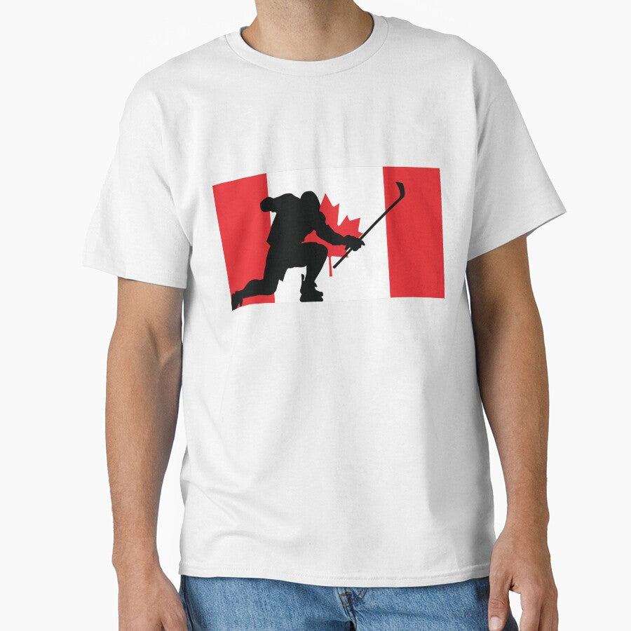Hockey Canada Silhouette Goal Celebration by CanvasTee Unisex T-shirt, Sweatshirt, Hoodie, Long Sleeve Tee - T-Shirt, Sweatshirt, Hoodie