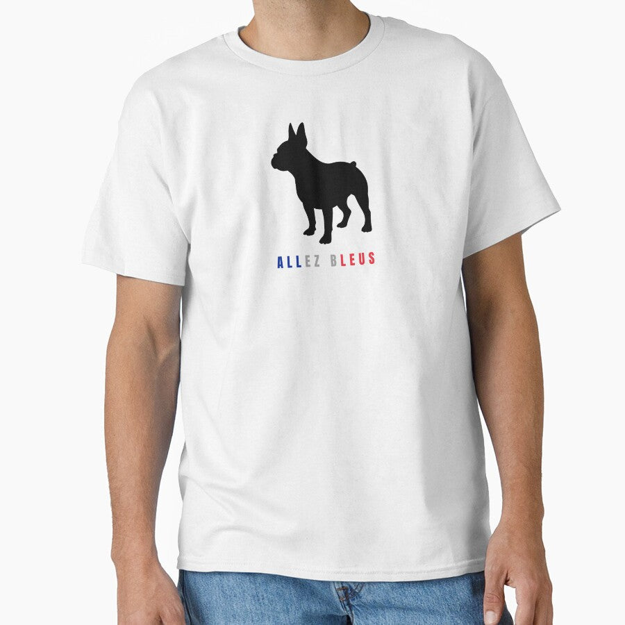 French Bulldog France Soccer Tournament Silhouette by TailPrints Unisex T-shirt, Sweatshirt, Hoodie, Long Sleeve Tee - T-Shirt, Sweatshirt, Hoodie