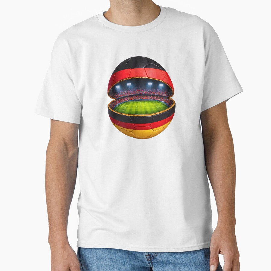 Germany Football Stadium Ball Design by FunToTheFullest Unisex T-shirt, Sweatshirt, Hoodie, Long Sleeve Tee - T-Shirt, Sweatshirt, Hoodie
