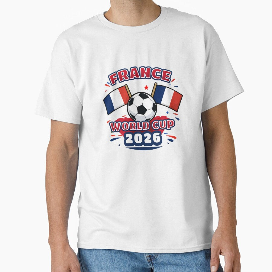 France World Cup 2026 Shield  Minimal Football T-Shirt Design by Ramkumar2025 Unisex T-shirt, Sweatshirt, Hoodie, Long Sleeve Tee - T-Shirt, Sweatshirt, Hoodie