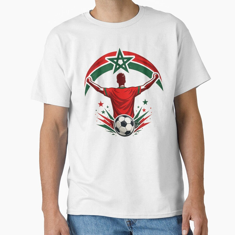 Morocco Soccer Fan Patriotic Supporter by Corvoria Unisex T-shirt, Sweatshirt, Hoodie, Long Sleeve Tee - T-Shirt, Sweatshirt, Hoodie