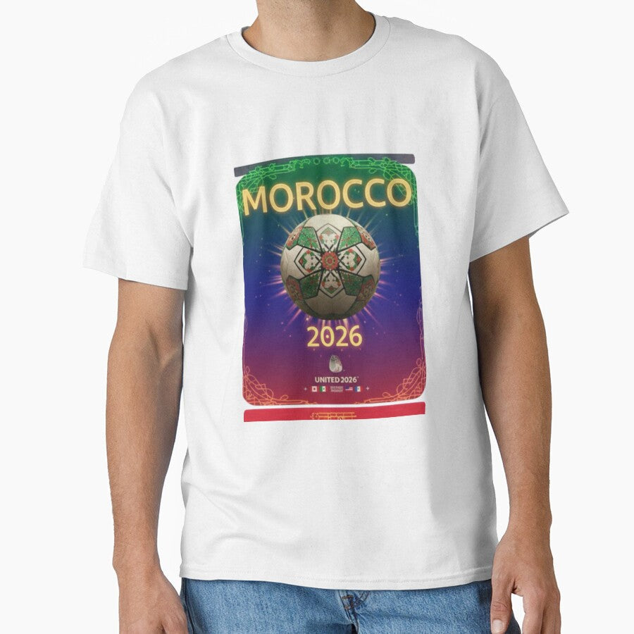 Morocco 2026 World Cup - Traditional Zellige Football Design by Moccroad Unisex T-shirt, Sweatshirt, Hoodie, Long Sleeve Tee - T-Shirt, Sweatshirt, Hoodie