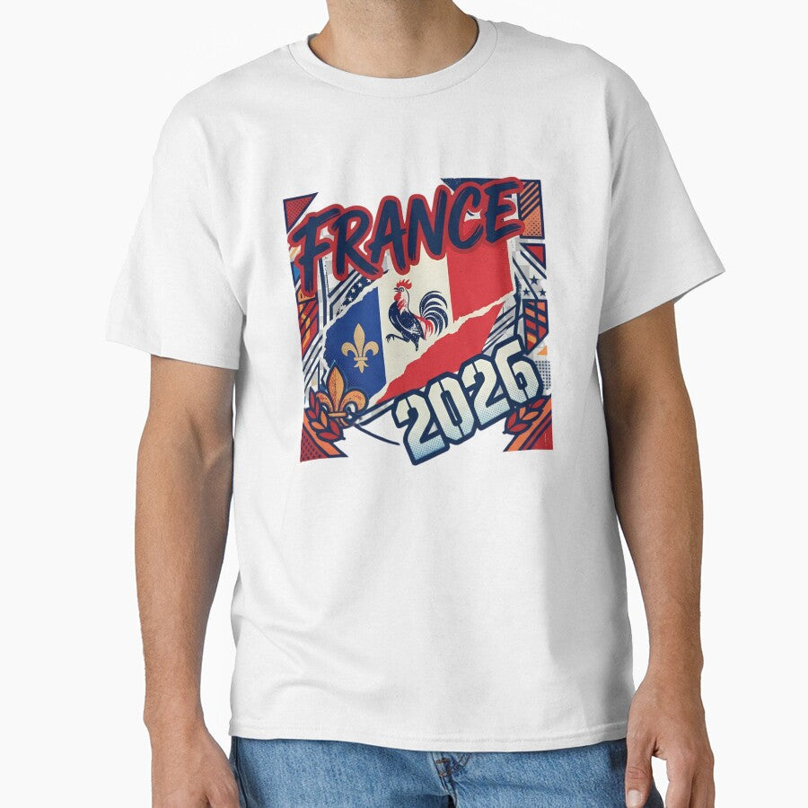 France 2026 French Pride Rooster Graphic by digitalbob60 Unisex T-shirt, Sweatshirt, Hoodie, Long Sleeve Tee - T-Shirt, Sweatshirt, Hoodie