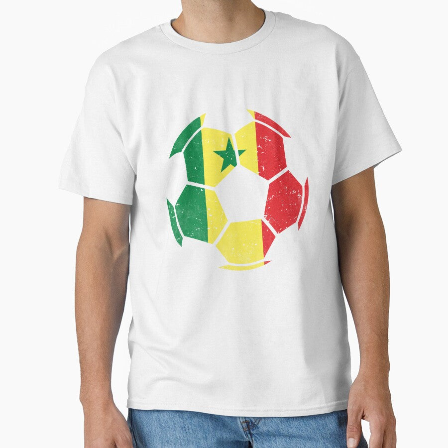 Senegal Soccer Ball Flag Jersey Senegalese Football Fan by EIMgraphic Unisex T-shirt, Sweatshirt, Hoodie, Long Sleeve Tee - T-Shirt, Sweatshirt, Hoodie