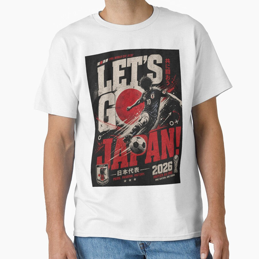 Lets Go Japan  World Cup 2026 Vintage Distressed Soccer Fan by Jandedan Unisex T-shirt, Sweatshirt, Hoodie, Long Sleeve Tee - T-Shirt, Sweatshirt, Hoodie