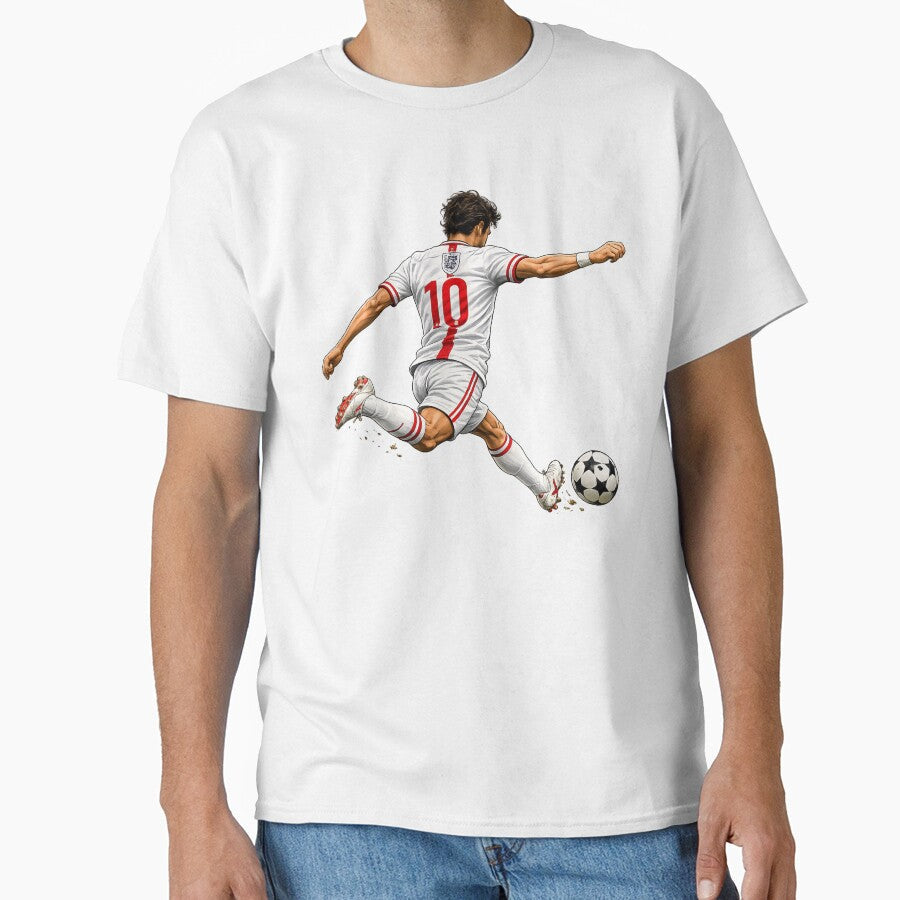 England Football Sticker Number 10 Three Lions by fritz-10signer Unisex T-shirt, Sweatshirt, Hoodie, Long Sleeve Tee - T-Shirt, Sweatshirt, Hoodie