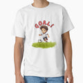GOAL! Cute Soccer Kid Cartoon  Fun Football Design by LoudVictory Unisex T-shirt, Sweatshirt, Hoodie, Long Sleeve Tee - T-Shirt, Sweatshirt, Hoodie