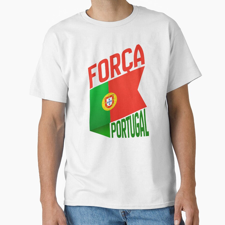 Fora Portugal Flag Pennant Design (Portuguese Version) by DILMIK. Unisex T-shirt, Sweatshirt, Hoodie, Long Sleeve Tee - T-Shirt, Sweatshirt, Hoodie