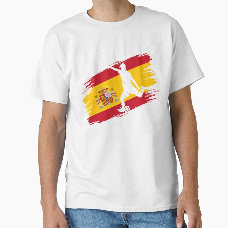 Spain Flag Football Soccer Fan Jersey by xtocky Unisex T-shirt, Sweatshirt, Hoodie, Long Sleeve Tee - T-Shirt, Sweatshirt, Hoodie