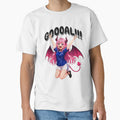 Noxie Goal Anime Sticker  Cute Demon Soccer Girl Blue Football Kawaii Celebration by NoxieCozyStudio - T-Shirt, Sweatshirt, Hoodie