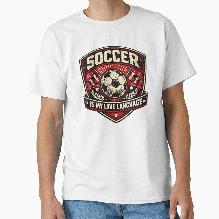 Soccer is My Love Language by MimsTees Unisex T-shirt, Sweatshirt, Hoodie, Long Sleeve Tee - T-Shirt, Sweatshirt, Hoodie