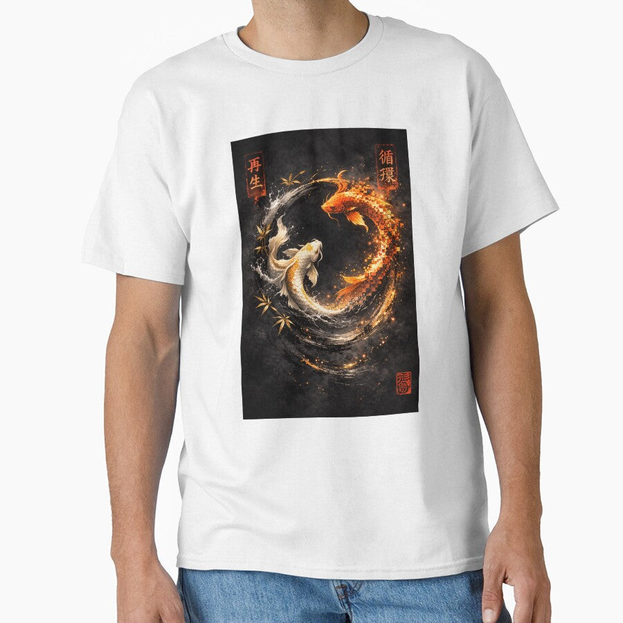 Eternal Balance  Fire & Water Koi by VireonTees Unisex T-shirt, Sweatshirt, Hoodie, Long Sleeve Tee - T-Shirt, Sweatshirt, Hoodie