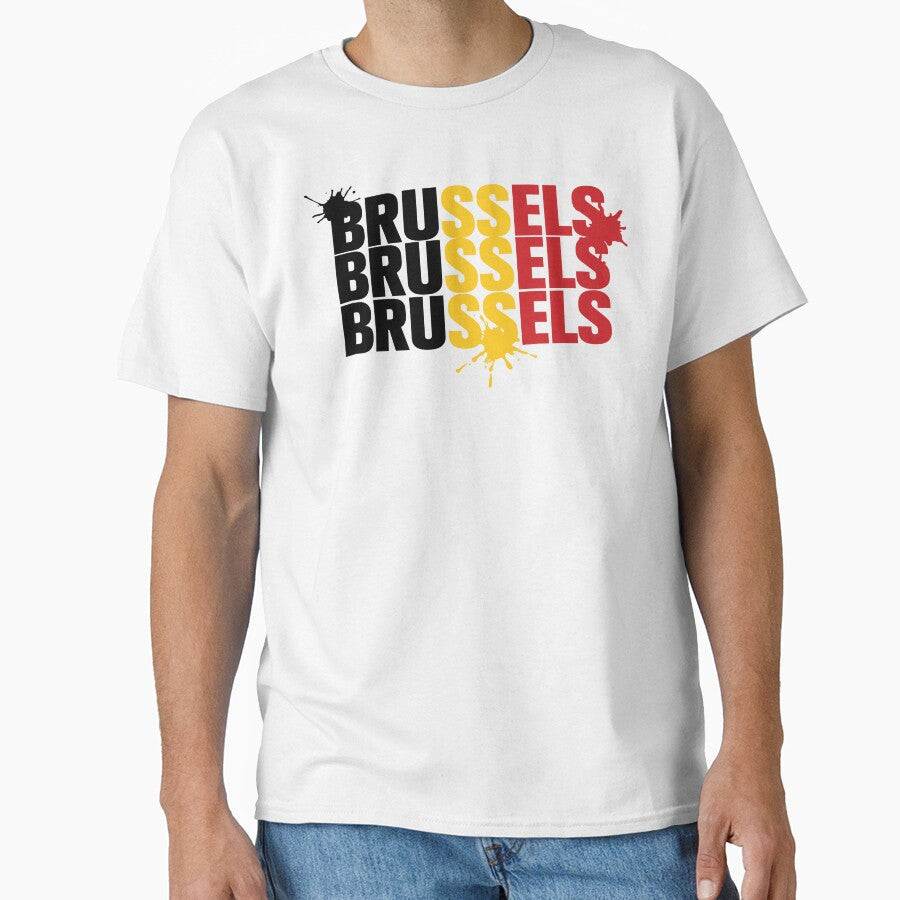 Brussels United Colors Of Belgium by Urosek Unisex T-shirt, Sweatshirt, Hoodie, Long Sleeve Tee - T-Shirt, Sweatshirt, Hoodie