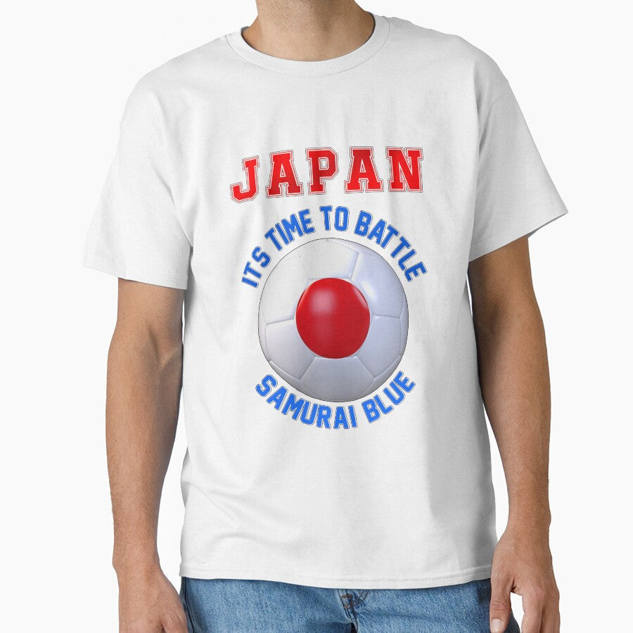 Japan fan slogan for football, japanese time to battle samurai EN by superpixus Unisex T-shirt, Sweatshirt, Hoodie, Long Sleeve Tee - T-Shirt, Sweatshirt, Hoodie