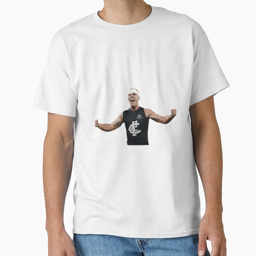 Patty Cripps Blues Goal Celebration by ijdesigns Unisex T-shirt, Sweatshirt, Hoodie, Long Sleeve Tee - T-Shirt, Sweatshirt, Hoodie