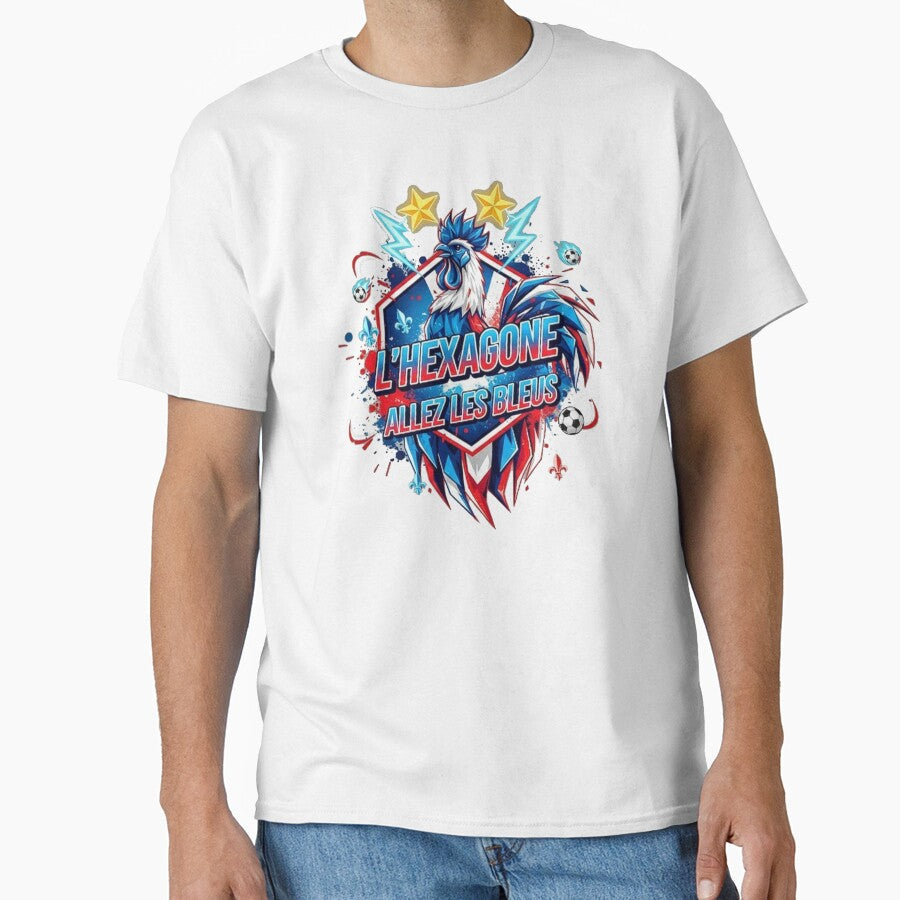 The Hexagon France Soccer Shield by Majorprint Unisex T-shirt, Sweatshirt, Hoodie, Long Sleeve Tee - T-Shirt, Sweatshirt, Hoodie