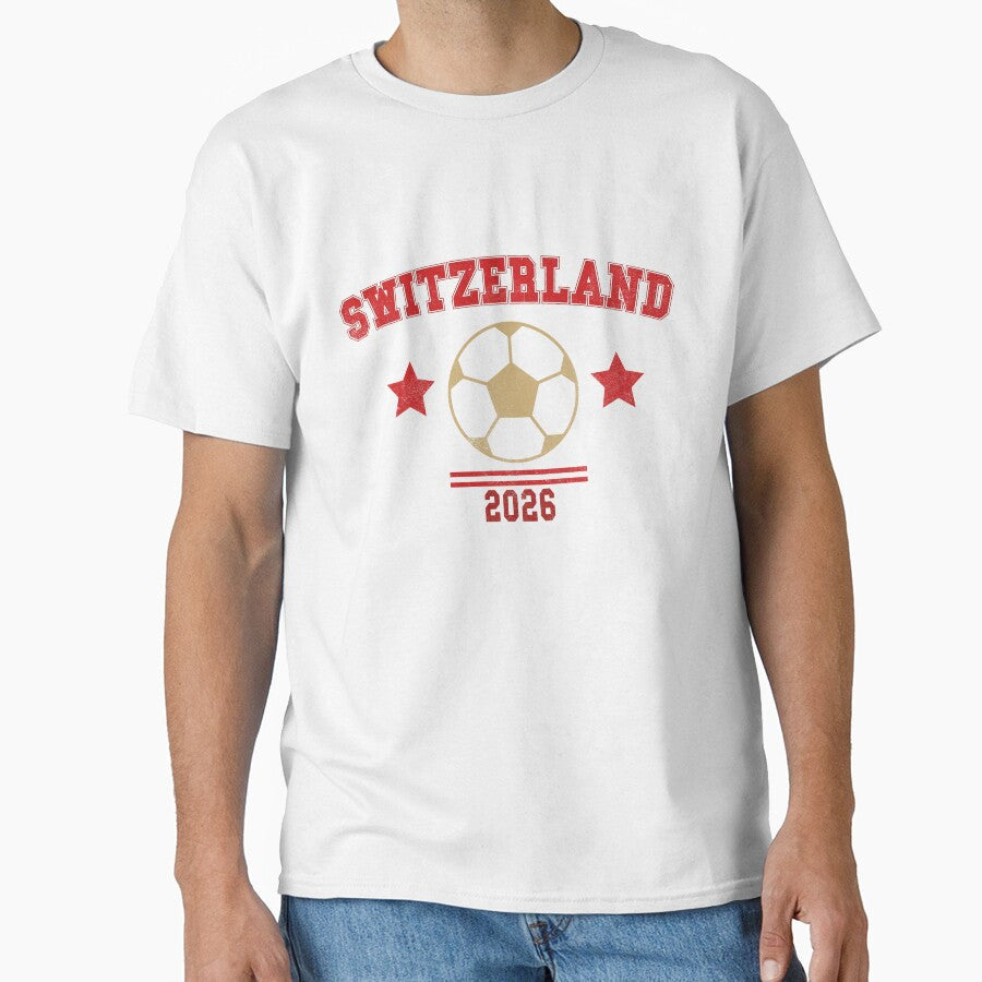 Switzerland  Vintage Soccer Tee by C & T ArtLab Unisex T-shirt, Sweatshirt, Hoodie, Long Sleeve Tee - T-Shirt, Sweatshirt, Hoodie