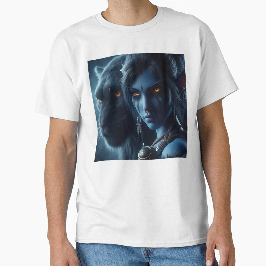 Night Panther Elf by GalleryBrisArt Unisex T-shirt, Sweatshirt, Hoodie, Long Sleeve Tee - T-Shirt, Sweatshirt, Hoodie